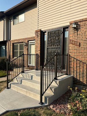 Porch Railing - Installing a metal porch railing involves precisely measuring and marking post locations on the porch, attaching metal posts securely to the porch surface, then attaching metal brackets to the posts, followed by installing the bottom rail, placing and fastening balusters, and finally installing the top rail, ensuring all components are level and properly fastened according to local building codes; this often requires drilling pilot holes, using appropriate fasteners like screws or bolts, and potentially welding certain connections depending on the railing design. Porch Railing - Installing a metal porch railing involves precisely measuring and marking post locations on the porch, attaching metal posts securely to the porch surface, then attaching metal brackets to the posts, followed by installing the bottom rail, placing and fastening balusters, and finally installing the top rail, ensuring all components are level and properly fastened according to local building codes; this often requires drilling pilot holes, using appropriate fasteners like screws or bolts, and potentially welding certain connections depending on the railing design.
