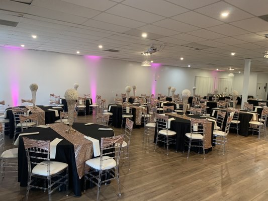 Wedding Rates & Packages - Our venue is very modern and chic. The perfect venue to host any type of event; Weddings, Baby Showers, Birthday Parties, Holiday Parties, Family Reunions, Business Meetings and Much More. We are conveniently located by Saint Louis Airport,  Crowne Plaza, Embassy Suites and Sleep Inn Suites Hotel, and a host of shopping and restaurants throughout the area.