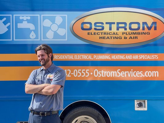 Meet the Ostrom Team - Our highly skilled electricians, plumbers, furnace and A/C technicians pride themselves on their friendliness, punctuality, and reliability. Plus, our technicians are expertly trained professionals. We guarantee the technician we send to your home is up-to-date on the most current technical procedures, codes, and customer service. Meet the Ostrom Team - Our highly skilled electricians, plumbers, furnace and A/C technicians pride themselves on their friendliness, punctuality, and reliability. Plus, our technicians are expertly trained professionals. We guarantee the technician we send to your home is up-to-date on the most current technical procedures, codes, and customer service.