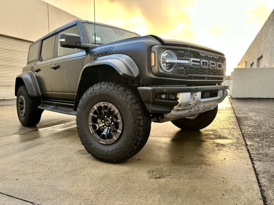 Maintenance wash. - 2023 Raptor edition Ford Bronco came to us with under 600 miles on the odometer craving some satin to keep it protected. We of course went ahead and gave this beauty a full satin conversion from gloss black and let’s just say this thing turned a few heads during the final photo shoot. Completed in just under 4 days this client is back in his car and ready to hit the sand, dirt and gravel this weekend out here in beautiful Southern California! Maintenance wash. - 2023 Raptor edition Ford Bronco came to us with under 600 miles on the odometer craving some satin to keep it protected. We of course went ahead and gave this beauty a full satin conversion from gloss black and let’s just say this thing turned a few heads during the final photo shoot. Completed in just under 4 days this client is back in his car and ready to hit the sand, dirt and gravel this weekend out here in beautiful Southern California!
