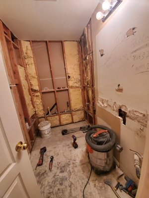Bathtub conversion into walk-in shower - Guest bathroom remodel Bathtub conversion into walk-in shower - Guest bathroom remodel