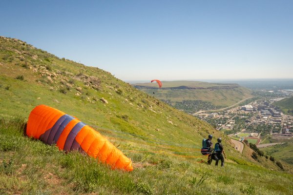 Taking flight in Golden Colorado! - No prior experience is required. You'll fly with a certified USHPA tandem paragliding instructor who will provide a comprehensive briefing, teaching you everything you need to know for todays flight. Taking flight in Golden Colorado! - No prior experience is required. You'll fly with a certified USHPA tandem paragliding instructor who will provide a comprehensive briefing, teaching you everything you need to know for todays flight.