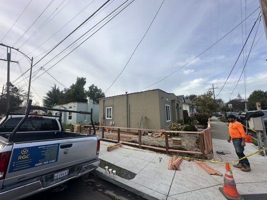Redwood fence , - Front house fence completion . Santa Clara ca , Redwood fence , - Front house fence completion . Santa Clara ca ,