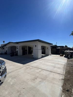New Carport extension and rear patio - This was a carport extension meant to match the existing aesthetics and adding a rear patio. New Carport extension and rear patio - This was a carport extension meant to match the existing aesthetics and adding a rear patio.