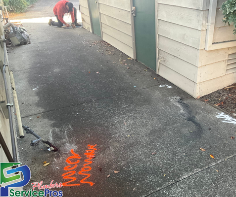 Gas repair: Meter installation, Riser outlet to Gas riser inlet at second building - Gas line repair Gas repair: Meter installation, Riser outlet to Gas riser inlet at second building - Gas line repair