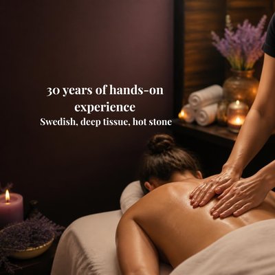30 years of hands on experience - Wine Country Mobile Spa was built on more than thirty years of hands on practice. Our team brings deep experience in Swedish, deep tissue, hot stone, and body treatments. Tell us your group's preferences and we match therapists so everyone gets the pressure and style they actually want. Serving Sonoma and Napa, in your home, villa, or vacation rental. 30 years of hands on experience - Wine Country Mobile Spa was built on more than thirty years of hands on practice. Our team brings deep experience in Swedish, deep tissue, hot stone, and body treatments. Tell us your group's preferences and we match therapists so everyone gets the pressure and style they actually want. Serving Sonoma and Napa, in your home, villa, or vacation rental.