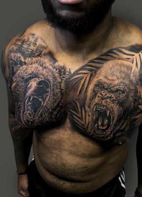 Big L "Lance" - Meet Big L, an exceptionally talented tattoo artist from Atlanta, GA. With years of experience under his belt, he has honed his skills to specialize in realism tattoos for all different skin tones. Big L is passionate about his work and takes great pride in creating stunning, one-of-a-kind tattoos that exceed his clients' expectations. His exceptional talent has caught the attention of some notable clients, including professional athletes, who have entrusted him to create stunning and meaningful tattoos. His attention to detail and dedication to providing a comfortable, welcoming environment make him a top choice for anyone looking for a high-quality tattoo experience. Come visit Big L today and see for yourself why he is a true gem in the Atlanta tattoo scene. Big L "Lance" - Meet Big L, an exceptionally talented tattoo artist from Atlanta, GA. With years of experience under his belt, he has honed his skills to specialize in realism tattoos for all different skin tones. Big L is passionate about his work and takes great pride in creating stunning, one-of-a-kind tattoos that exceed his clients' expectations. His exceptional talent has caught the attention of some notable clients, including professional athletes, who have entrusted him to create stunning and meaningful tattoos. His attention to detail and dedication to providing a comfortable, welcoming environment make him a top choice for anyone looking for a high-quality tattoo experience. Come visit Big L today and see for yourself why he is a true gem in the Atlanta tattoo scene.