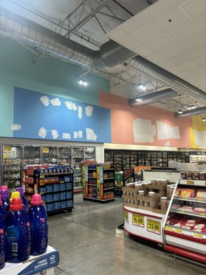 El Super Repaint - Replacing dated interiors with a vibrant, contemporary palette that highlights the store’s architectural scale. We recently completed this interior repaint, where accuracy was just as important as the finish. Our team utilized precise elevation measurements to ensure the color-blocking and department headers were perfectly aligned across the entire 3D architectural layout. By maintaining strict tolerances on the horizontal transition lines, we created a seamless visual flow El Super Repaint - Replacing dated interiors with a vibrant, contemporary palette that highlights the store’s architectural scale. We recently completed this interior repaint, where accuracy was just as important as the finish. Our team utilized precise elevation measurements to ensure the color-blocking and department headers were perfectly aligned across the entire 3D architectural layout. By maintaining strict tolerances on the horizontal transition lines, we created a seamless visual flow