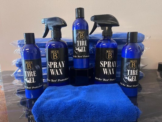 Best Spray Wax & Tire Gels with 500 GSM Microfibers - Best Spray Wax & Tire Gels sold with applicators. We offer an assortment of Korean 500GSM in blue, gray & black. Our thick plush microfibers are perfect for maintaining your ceramic coat finish to prolong its durability & "scratch free" finish Best Spray Wax & Tire Gels with 500 GSM Microfibers - Best Spray Wax & Tire Gels sold with applicators. We offer an assortment of Korean 500GSM in blue, gray & black. Our thick plush microfibers are perfect for maintaining your ceramic coat finish to prolong its durability & "scratch free" finish