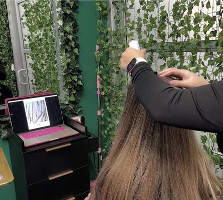 Head spa treatment - We put a microscope to your scalp to see how we can customize your treatment Head spa treatment - We put a microscope to your scalp to see how we can customize your treatment