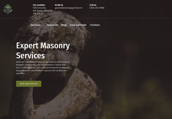 Drystone Masonry, Salt Spring, BC - Growing a premium masonry business to #1 local rankings with a full SEO and GMB optimization campaign.

Achievements
Top 1 Local Pack Rankings: Ranked #1 for main masonry keywords on Salt Spring Island.
Traffic Boost: 255 organic visits, 243 new users in 12 months from SEO alone.
GMB Profile Optimization: 11 posts published, reviews managed, full profile filled and enhanced.
Technical SEO: Fixed redirects, indexing issues, schema problems to improve crawlability and visibility.
Lead Growth: 147 form submissions and 89 "Contact Us" clicks - 12 high-quality email leads recorded.
Our SEO Actions
Expanded local citations with 60+ high-trust platforms.
Published local articles with backlinks to the website and GMB profile.
Focused on mobile-first performance improvements for faster loading and higher mobile CTR.
Regularly updated Google Business Profile with posts and fresh images.
Analyzed GSC and analytics data monthly to fine-tune keyword targeting and content structure.
Results
Dominating the Local Pack in search results for main service queries.
Consistent new customer inquiries both via the website and GMB profile.
Organic growth without needing to invest in paid ads.