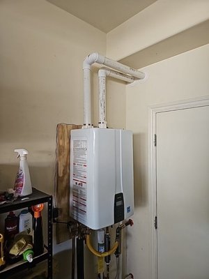 Tankless conversion - Tankless conversions, some at the same location of the old water heater and some relocated to achieve more interior space