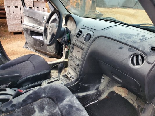 Vaccumed, cleaned and full upholstery extracted - client had an accident when his fire extinguished exploded while he was driving