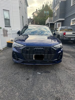 Audi Q3 - Exterior and Interior detailing of an Audi Q3. Exterior detailing included a hand wash, clay bar treatment, and hand wax.