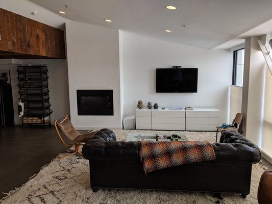 West Coast - tv was installed in bedrooms and living