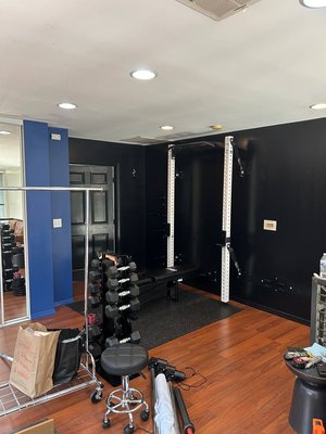 Fitness zone refresh - Full interior repaint with wall preparation and masking. Applied premium latex paint in multiple colors for a smooth, even finish throughout the space. Fitness zone refresh - Full interior repaint with wall preparation and masking. Applied premium latex paint in multiple colors for a smooth, even finish throughout the space.