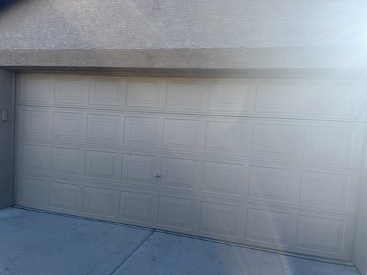 Garage Door Replacement - We changed 25 years noisy door to a new steel back door