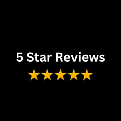 5 Star Reviews - Read the positive experiences our customers have had below! 5 Star Reviews - Read the positive experiences our customers have had below!