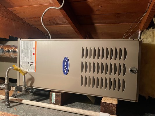 furnace replacement in a tight attic - replaced 20 year old furnace in a tight attic