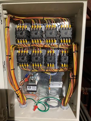 lighting control panel - This is lighting control panel. This panel was custom built by RS Automation and installed in a 20,000 square foot building to control lighting throughout the entire building