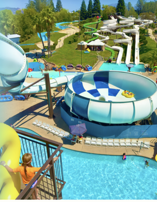 The Cyclone - They Cyclone (Aka the Toilet Bowl) is an enclosed flume tube ride for a single or double tubes.
You’ll plunge five stories into a giant 40‑foot bowl that spins you around until a vortex pulls you through the center into a downstream enclosed tube — race through a waterfall and splash into the Cyclone pool.
*MAX WT. SINGLE TUBE: 250 LBS
*MAX WT. DOUBLE RIDERS: 400 LBS The Cyclone - They Cyclone (Aka the Toilet Bowl) is an enclosed flume tube ride for a single or double tubes.
You’ll plunge five stories into a giant 40‑foot bowl that spins you around until a vortex pulls you through the center into a downstream enclosed tube — race through a waterfall and splash into the Cyclone pool.
*MAX WT. SINGLE TUBE: 250 LBS
*MAX WT. DOUBLE RIDERS: 400 LBS