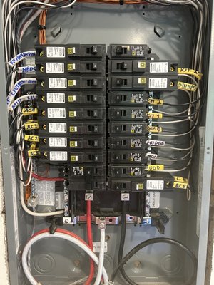 Complete second floor apartment rewire. - Complete rewire of a second floor apartment, including installation of a sub panel for customer ease of access. Complete second floor apartment rewire. - Complete rewire of a second floor apartment, including installation of a sub panel for customer ease of access.