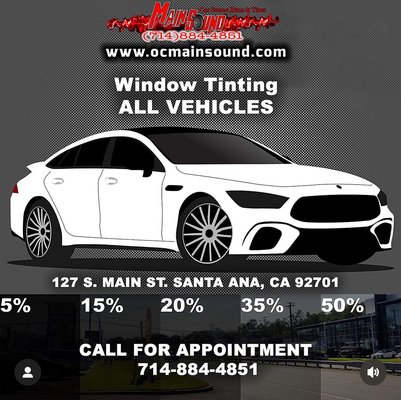 WINDOW TINT - GET YOUR WINDOW TINT NOW WINDOW TINT - GET YOUR WINDOW TINT NOW
