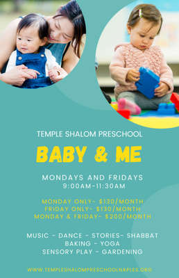 Baby and Me - Join us on Mondays and Fridays with your baby and enjoy time singing, playing, and bonding! Baby and Me - Join us on Mondays and Fridays with your baby and enjoy time singing, playing, and bonding!
