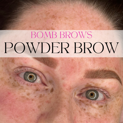 Powder Brows - Powder/Ombré brows are created using a permanent make up tattoo gun & provide a much fuller/shaded brow texture and look. Once healed, eyebrows will have a soft front, shaded body & crisp tail- hence the “ombre”. Powder Brows are similar to Ombre, except the front of the brow has more shading providing a more defined front of the brow. If properly taken care of, ombre brows last between 2-3 yrs before a Color Boost is needed Powder Brows - Powder/Ombré brows are created using a permanent make up tattoo gun & provide a much fuller/shaded brow texture and look. Once healed, eyebrows will have a soft front, shaded body & crisp tail- hence the “ombre”. Powder Brows are similar to Ombre, except the front of the brow has more shading providing a more defined front of the brow. If properly taken care of, ombre brows last between 2-3 yrs before a Color Boost is needed