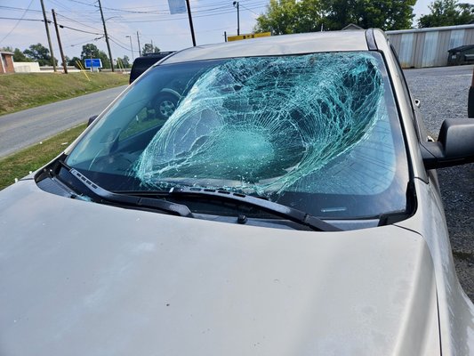 Shattered windshield repair BEFORE/AFTER - Deer strikes happen fast and can leave your windshield completely shattered and unsafe. This customer hit a deer on a Georgia highway, resulting in extensive cracking and impact damage that required a full replacement.
Our certified technicians came right to them with our mobile service – no shop visit needed! We installed a high-quality OEM-equivalent windshield, and got them back on the road safely the same day. Shattered windshield repair BEFORE/AFTER - Deer strikes happen fast and can leave your windshield completely shattered and unsafe. This customer hit a deer on a Georgia highway, resulting in extensive cracking and impact damage that required a full replacement.
Our certified technicians came right to them with our mobile service – no shop visit needed! We installed a high-quality OEM-equivalent windshield, and got them back on the road safely the same day.