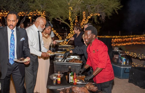 Steak & BBQ Full-Service Catering - Looking for a catering company that will make your taste buds sing? Look no further than Qfire Catering, a steak and BBQ catering service! We offer premium cuts of meat grilled to perfection, and our homemade sauces and sides are sure to satisfy any appetite. Whether you're planning a corporate event, a family gathering, or a wedding, we have the experience and expertise to make your occasion unforgettable. Contact us today to book your next event and taste the difference! Steak & BBQ Full-Service Catering - Looking for a catering company that will make your taste buds sing? Look no further than Qfire Catering, a steak and BBQ catering service! We offer premium cuts of meat grilled to perfection, and our homemade sauces and sides are sure to satisfy any appetite. Whether you're planning a corporate event, a family gathering, or a wedding, we have the experience and expertise to make your occasion unforgettable. Contact us today to book your next event and taste the difference!