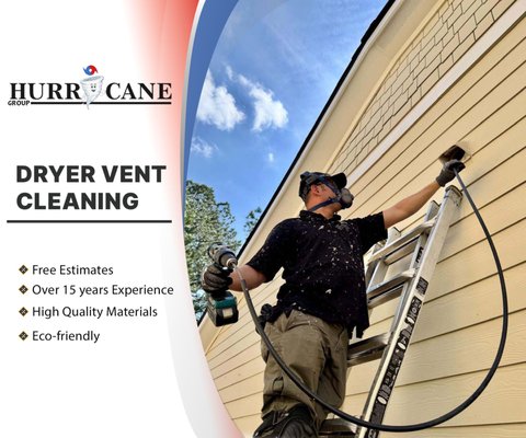 Dryer Vent Cleaning - Dryer vent cleaning service performed to eliminate lint buildup and improve dryer efficiency. Our technician safely accessed the exterior vent and used specialized tools to remove blockages that can restrict airflow. This service not only improves drying performance but also reduces the risk of fire hazards, making it an essential maintenance step for any home or property.