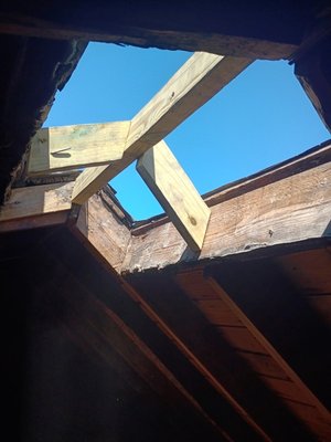 removal of 2 existing chimneys - this was done for homeowner wanted 2 existing chimneys removed down to attic floor to be able to add a room in his attic removal of 2 existing chimneys - this was done for homeowner wanted 2 existing chimneys removed down to attic floor to be able to add a room in his attic