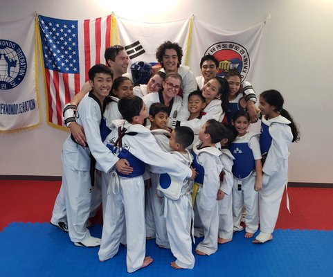 Teen and Adult Programs - The Teen and Adult Program helps you stay in great shape and reach your maximum physical & mental potential.
This program provides full Tae Kwon Do training in forms, sparring, and self-defense. It is designed for students to gain an intense and fun experience while improving strength, flexibility, and endurance. Students can train in a stress-free and relaxing environment.
Additional: We offer private classes for students who want a Personalized Approach and Pace.
Program goals:
-Improve athleticism
-Gain self-esteem and confidence
-Reduced stress levels and boosted energy
-Body build-up Teen and Adult Programs - The Teen and Adult Program helps you stay in great shape and reach your maximum physical & mental potential.
This program provides full Tae Kwon Do training in forms, sparring, and self-defense. It is designed for students to gain an intense and fun experience while improving strength, flexibility, and endurance. Students can train in a stress-free and relaxing environment.
Additional: We offer private classes for students who want a Personalized Approach and Pace.
Program goals:
-Improve athleticism
-Gain self-esteem and confidence
-Reduced stress levels and boosted energy
-Body build-up