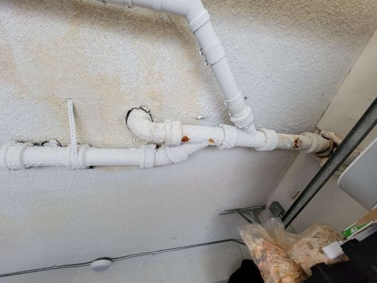 Repipe Sewer Lines - Client had a leaking toilet/ branch line showing in the garage. Repair included repiping the bad section with ABS and connecting into the old system at a good connection. Repipe Sewer Lines - Client had a leaking toilet/ branch line showing in the garage. Repair included repiping the bad section with ABS and connecting into the old system at a good connection.