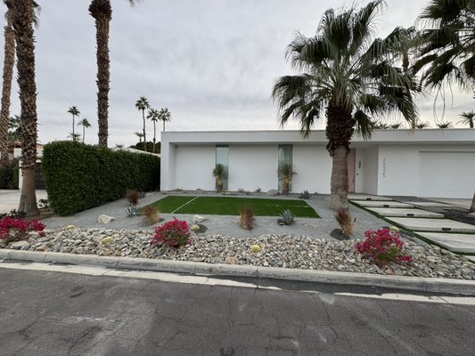 Stardust lane, Indian wells Ca - Our wonderful client Mr Berenstain contacted us when he was purchasing this home. He was unhappy how bland and dull the current conditions of the landscape, and wanted a design that reflected his home and the modern styles here in our valley. He was very pleased with our “modern desert” design and recommended us to his friends. Stardust lane, Indian wells Ca - Our wonderful client Mr Berenstain contacted us when he was purchasing this home. He was unhappy how bland and dull the current conditions of the landscape, and wanted a design that reflected his home and the modern styles here in our valley. He was very pleased with our “modern desert” design and recommended us to his friends.