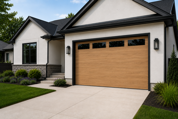 Flush Panel Wood Tone with Tinted Windows - Design Profile: Flush Panel Wood Tone with Tinted Windows
Love the warmth of natural wood but want a sleek, modern architectural edge? This striking contemporary design showcases how a rich wood-tone finish can perfectly elevate a home's curb appeal.
The Aesthetic: Flat flush panels create an ultra-clean, minimalist look that beautifully complements modern, transitional, or mid-century home styles.
The Windows: High-set tinted window inserts add a sophisticated, upscale touch while ensuring your garage interior remains completely private.
The Advantage: Crafted from premium materials that deliver the gorgeous look of real stained wood, but engineered to resist fading and warping in Colorado’s climate.
Ready to bring a premium, high-end modern look to your exterior? Contact Select Garage Doors to explore our complete contemporary design collection today! Flush Panel Wood Tone with Tinted Windows - Design Profile: Flush Panel Wood Tone with Tinted Windows
Love the warmth of natural wood but want a sleek, modern architectural edge? This striking contemporary design showcases how a rich wood-tone finish can perfectly elevate a home's curb appeal.
The Aesthetic: Flat flush panels create an ultra-clean, minimalist look that beautifully complements modern, transitional, or mid-century home styles.
The Windows: High-set tinted window inserts add a sophisticated, upscale touch while ensuring your garage interior remains completely private.
The Advantage: Crafted from premium materials that deliver the gorgeous look of real stained wood, but engineered to resist fading and warping in Colorado’s climate.
Ready to bring a premium, high-end modern look to your exterior? Contact Select Garage Doors to explore our complete contemporary design collection today!