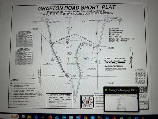 Small Plat funded by Brazington Mortgage, LLC. - Customer Platted 33 acres into three eight to twelve acre building sites. Small Plat funded by Brazington Mortgage, LLC. - Customer Platted 33 acres into three eight to twelve acre building sites.