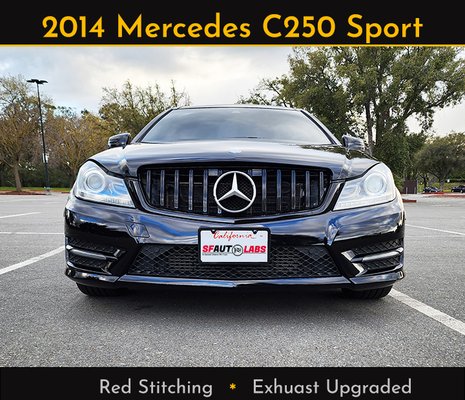 2014 Mercedes Benz C250 Rebuild - We've witnessed the growing popularity of the C250 as it becomes more affordable and accessible to car enthusiasts (as per year 2023). This 2014 Mercedes-Benz C250 Coupe Sport was acquired as salvaged vehicle with moderate front end damage from an insurance company in Sacramento Copart. It was restored to the manufacture spec, registered and has now been given a second chance to become someone's favorite ride here in the Bay Area.
The interior boasts beautiful red stitching and matching floor mats, which add a stylish touch and give off a race car vibe. These red accents will always make you feel fashionable and confident while behind the wheel. The best part it comes at the end at more then affordable prices.
What to know more about our projects or looking for similar vehicle for your self? Don't hesitate to ask. We provide a free consultation 7 days a week. Call us or leave us a message and we'll get in touch shortly. 2014 Mercedes Benz C250 Rebuild - We've witnessed the growing popularity of the C250 as it becomes more affordable and accessible to car enthusiasts (as per year 2023). This 2014 Mercedes-Benz C250 Coupe Sport was acquired as salvaged vehicle with moderate front end damage from an insurance company in Sacramento Copart. It was restored to the manufacture spec, registered and has now been given a second chance to become someone's favorite ride here in the Bay Area.
The interior boasts beautiful red stitching and matching floor mats, which add a stylish touch and give off a race car vibe. These red accents will always make you feel fashionable and confident while behind the wheel. The best part it comes at the end at more then affordable prices.
What to know more about our projects or looking for similar vehicle for your self? Don't hesitate to ask. We provide a free consultation 7 days a week. Call us or leave us a message and we'll get in touch shortly.