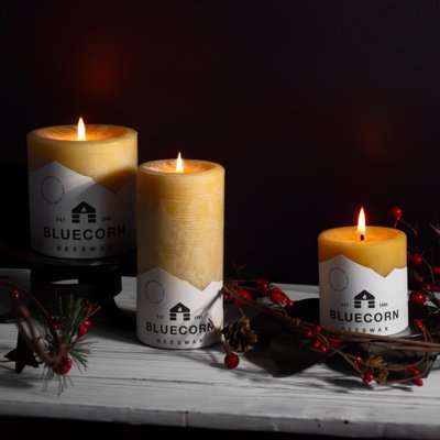 Handmade Beeswax Candles - We've been making pure beeswax candles by hand in Colorado since 1991. You can shop our full line when you visit the Cafe & Mercantile, plus you'll have a view right into the candle factory! We also sell our candles online, BluecornCandles.com Handmade Beeswax Candles - We've been making pure beeswax candles by hand in Colorado since 1991. You can shop our full line when you visit the Cafe & Mercantile, plus you'll have a view right into the candle factory! We also sell our candles online, BluecornCandles.com