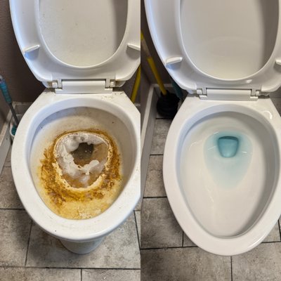 Before and After! - This was a very dirty bathroom and the before and after is a sight for sore eyes! Before and After! - This was a very dirty bathroom and the before and after is a sight for sore eyes!