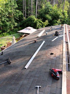 New Metal Roof - This customer wanted to replace his old shingle roof with a new metal roof!
