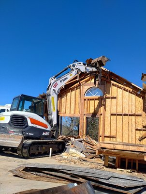 Unfinished home in 2024 - This was a house that needed to be torn down due to several code violations. We were able to get it taken care of while leaving the foundation in place.