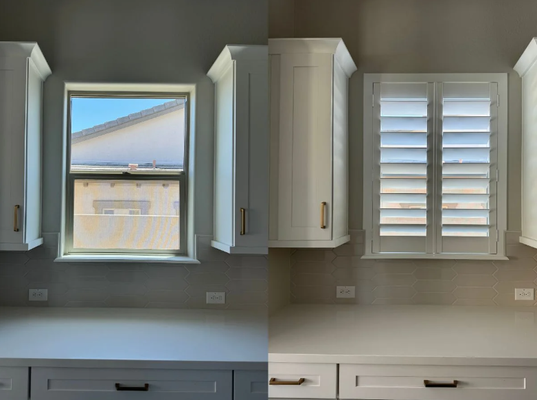 Before & After Pictures - Premier destination for high-quality window treatments in the Phoenix area, bringing perfect solutions for your home or business since 2002. Explore our extensive selection and experience the Spectrum Shades and Shutters difference!