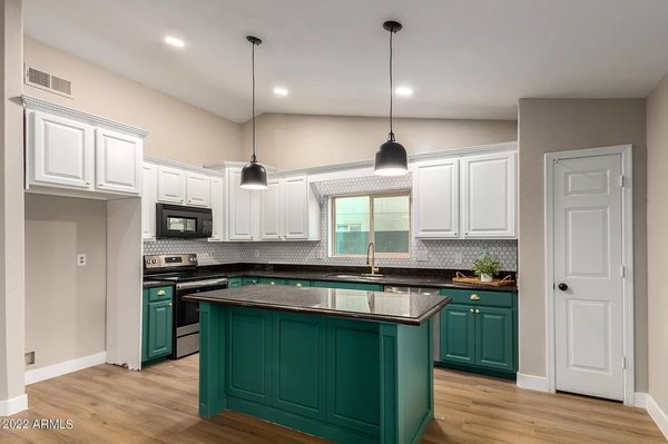 Cabinet Refinishing (not repaints) - All these examples were done on cabinets that were just wood with a stain on them or painted already. We have a process to follow on all kitchens, which allows us to provide gorgeous end results every time for our clients. Feel free to ask for a quote or information regarding the process. We will be happy to assist you.