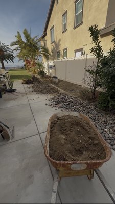 Rock removal - Client stated he wanted to start a new project on his yard. Asked us to remove all the rocks, to be able to begin a new job. We showed up and removed and cleaned out all the rocks in about an hour and a half! Rock removal - Client stated he wanted to start a new project on his yard. Asked us to remove all the rocks, to be able to begin a new job. We showed up and removed and cleaned out all the rocks in about an hour and a half!