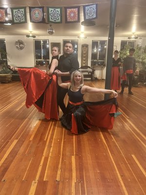 Spanish Dance Skirt - Red and black satin dance skirts custom fit to dancers to create flow of movement. Spanish Dance Skirt - Red and black satin dance skirts custom fit to dancers to create flow of movement.