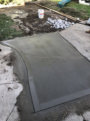 Back yard - This client wanted envision contractors to demo and install new concrete