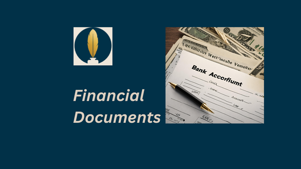Financial Documents - Notarization of any financial documents