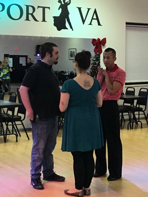 Private Dance Lessons - One on one or as a couple with your instructor. It’s as personalized as you could want: YOUR dance goals, taught the way YOU want, at YOUR pace. Not to mention on a flexible schedule – no having to change your weekly plans to make dancing ‘fit’. Plus, you can always count on your teacher to spot those bad habits in your technique and correct them before they get too ingrained. Private lessons means one instructor for one student (or couple); You may share the ballroom with others receiving private lessons with their own instructor. First time student? Try out a $20 thirty minute private SAMPLE LESSON. Available 7 days per week. Private Dance Lessons - One on one or as a couple with your instructor. It’s as personalized as you could want: YOUR dance goals, taught the way YOU want, at YOUR pace. Not to mention on a flexible schedule – no having to change your weekly plans to make dancing ‘fit’. Plus, you can always count on your teacher to spot those bad habits in your technique and correct them before they get too ingrained. Private lessons means one instructor for one student (or couple); You may share the ballroom with others receiving private lessons with their own instructor. First time student? Try out a $20 thirty minute private SAMPLE LESSON. Available 7 days per week.